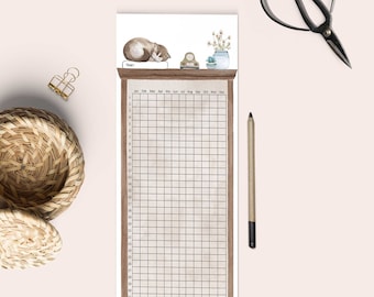 Bookshelf Bookmark - Reading Log Bookmark - Record of readings. Write down all the books you read at this bookmark.