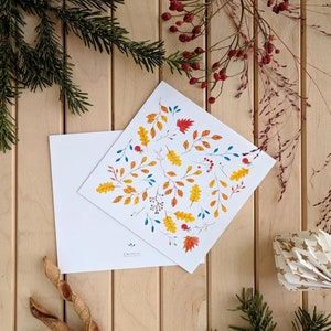 Boxed holiday cards, Handmade floral Cards with envelope, Holiday Greeting Card, Holiday Card, Card Set. image 1