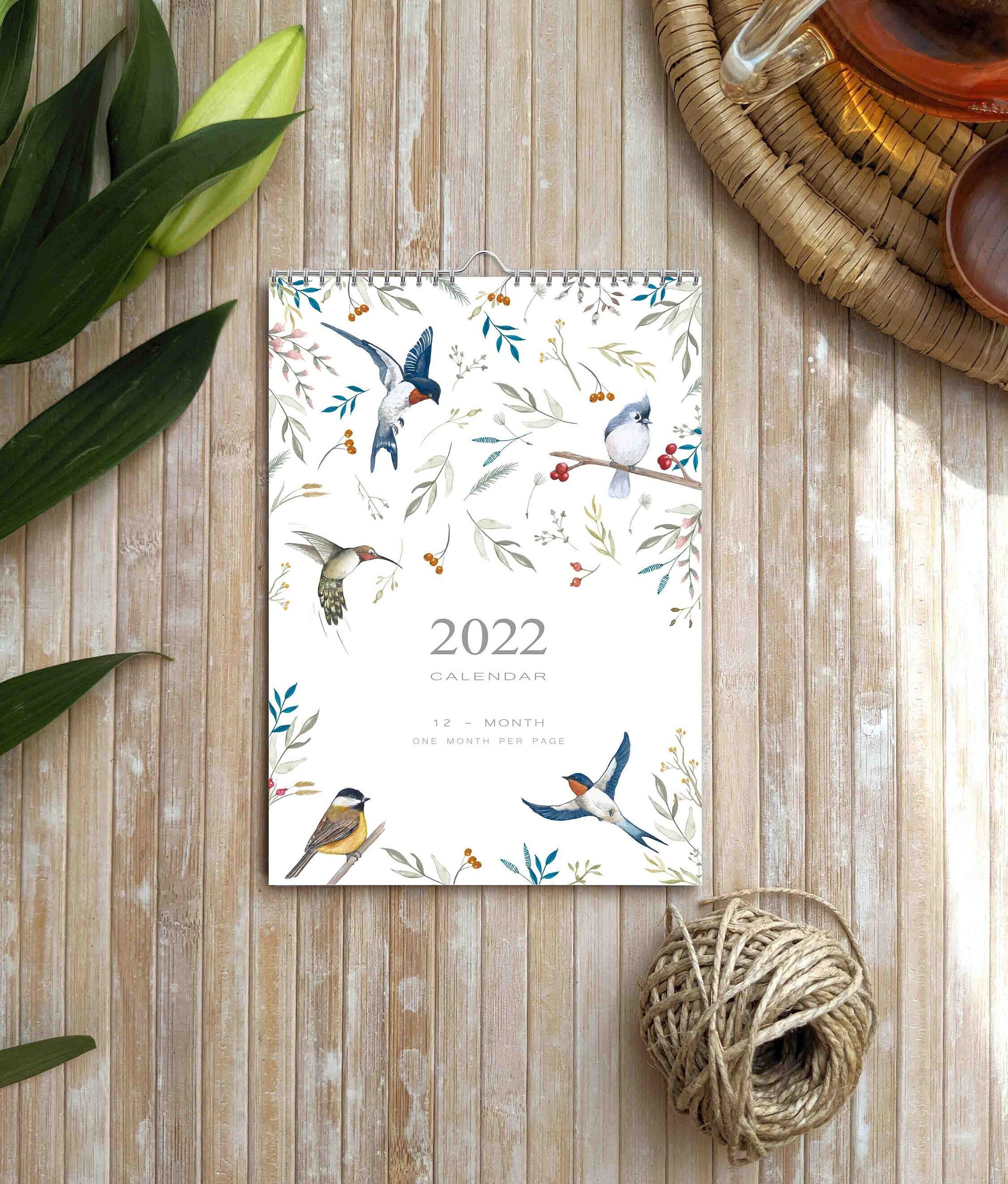 2022 2022 Calendar Wall Calendar 2022 Planner 2022 2022 Calendar Holiday Gif | Etsy Singapore
