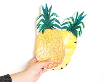 Pineapple - Funny travel her | Summer bag | Tropical zipper pouch | Makeup organizer bag | Funny pouch | cosmetic bag | Tropical Fruit pouch