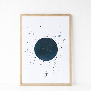 Sternbilder : Sternbilder mit Aquarellen Folienkonstellationen Astrologie Illustration original Geschenkidee Bild 4