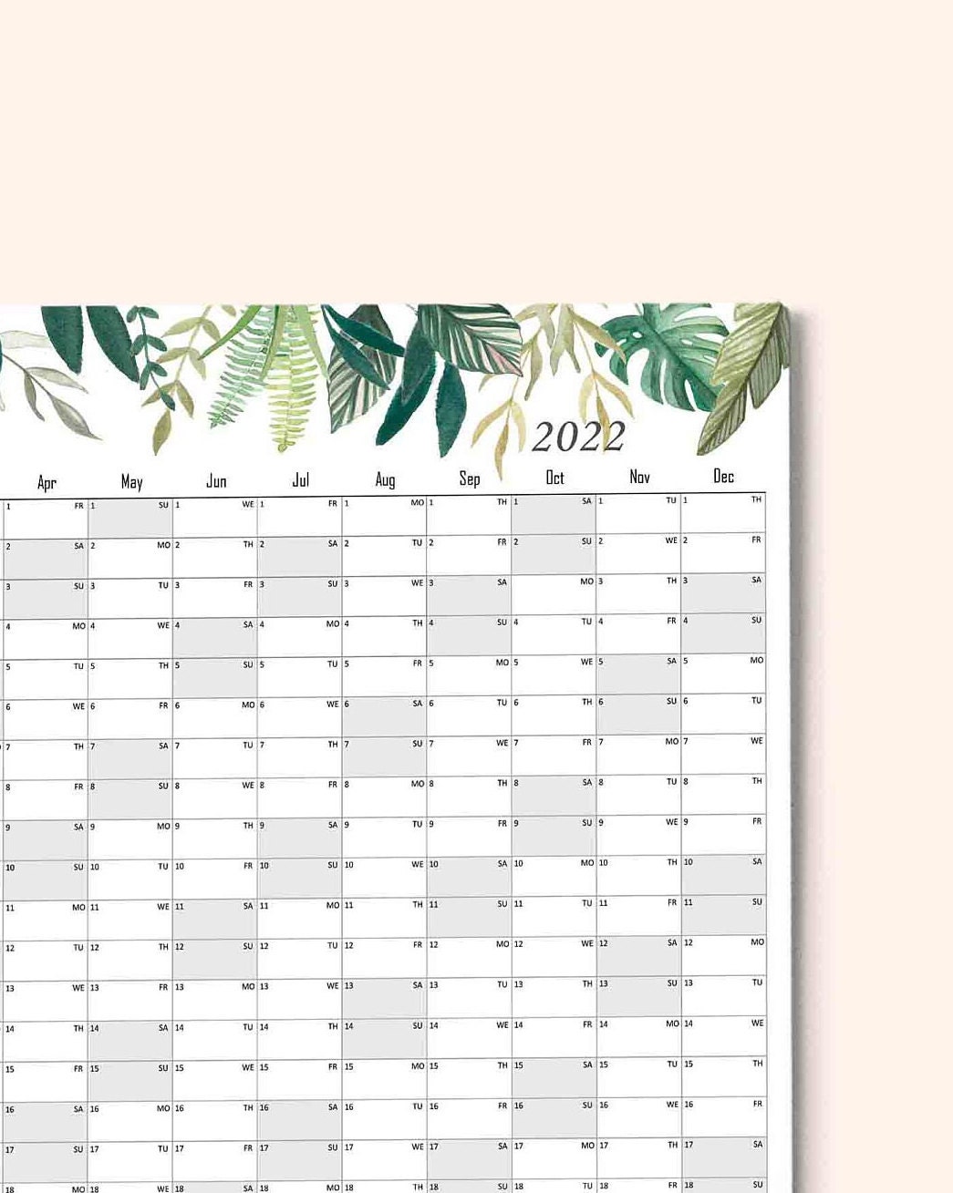 calendar-2022-2021-2022-academic-year-wall-planner-academic-calendar-2022-watercolor-calendar-botanical-calendar-etsy