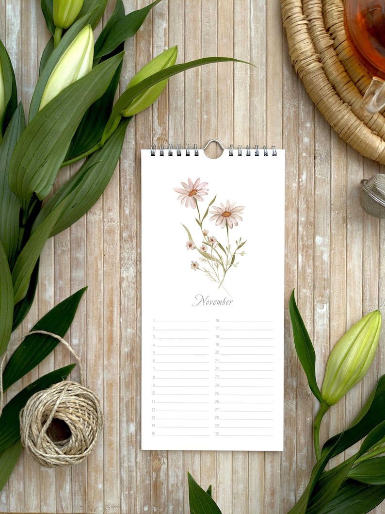 Perpetual Birthday Calendar Perpetual Wall Calendar Etsy Canada