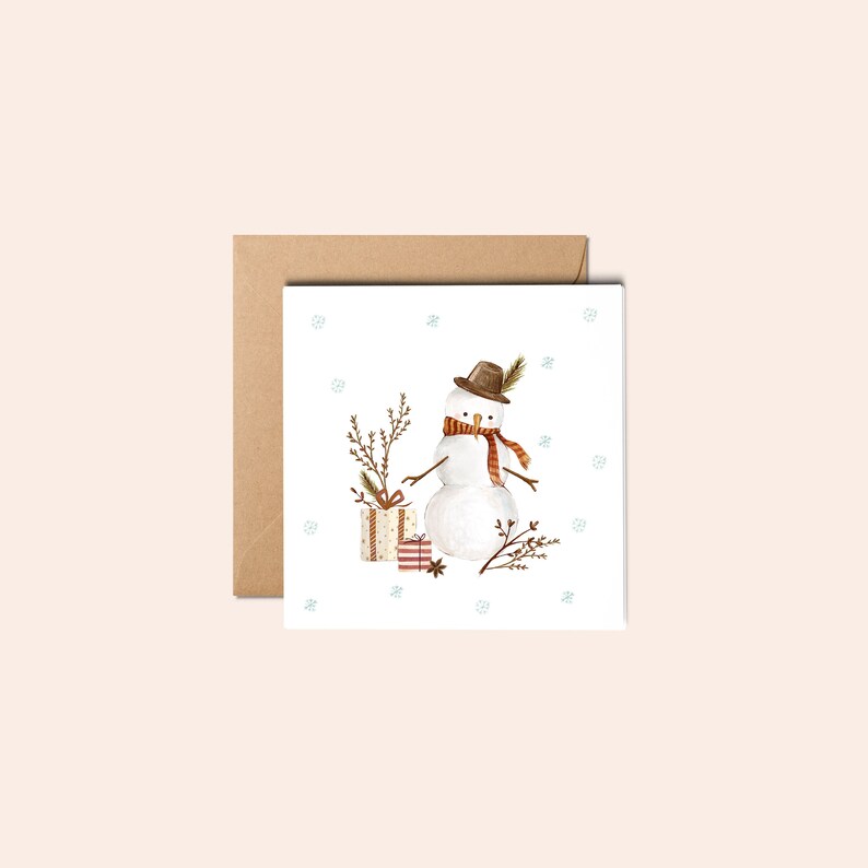 Christmas Card 2023, Cards With Envelope, Watercolor Christmas Card