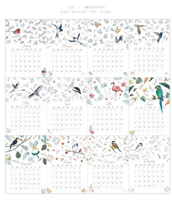 Wall Calendar 2024, Planner 2024, 2024 Calendar, Holiday Gif for