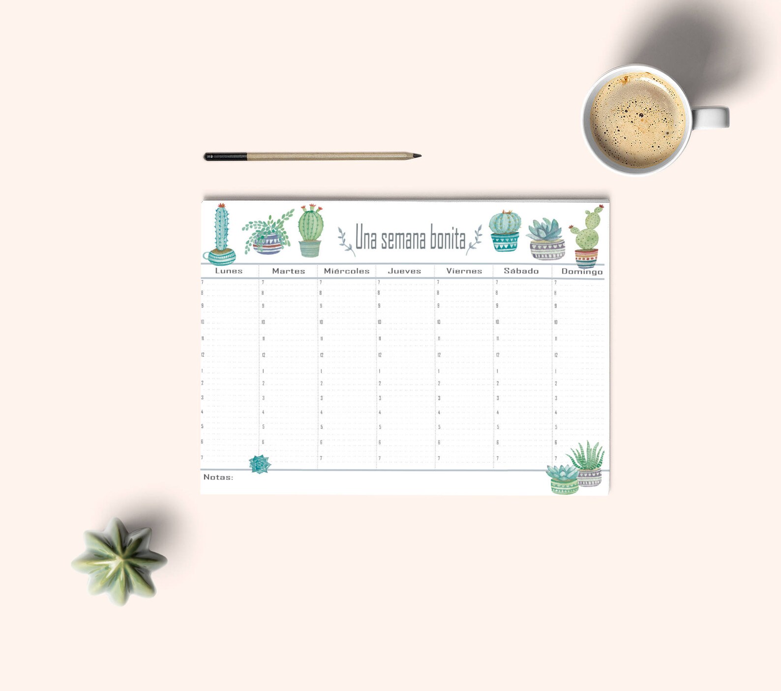 Weekly Planner Desk Planner Organize Tasks Calendar Weekly - Etsy