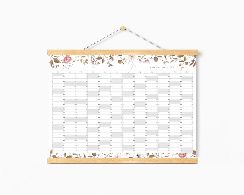 Calendar 2024 Wall Calendar 2024 Poster Calendar 2024 Mid Etsy