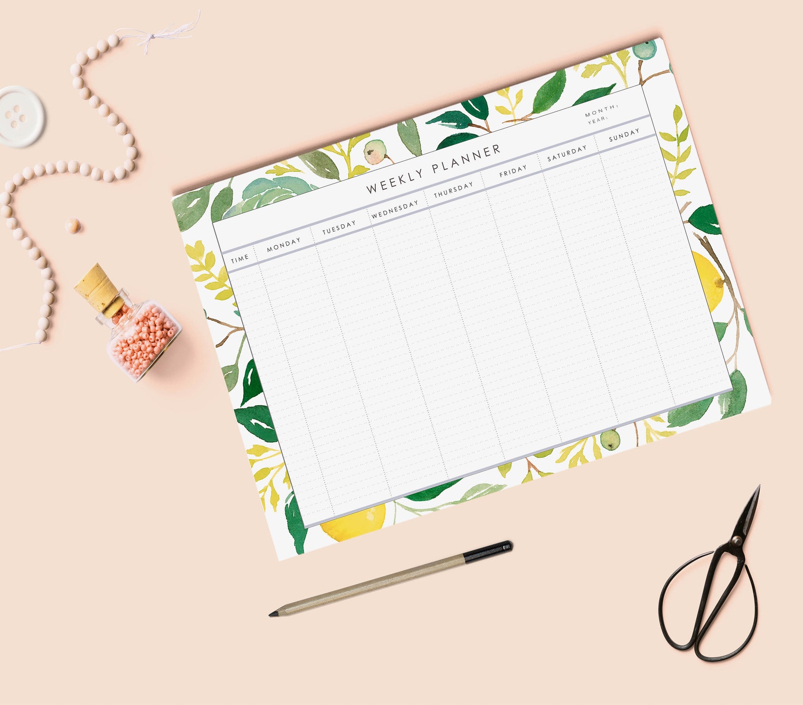Weekly Calendar Printable 2020 Weekly Desk Planner Desk Planner A4 ...