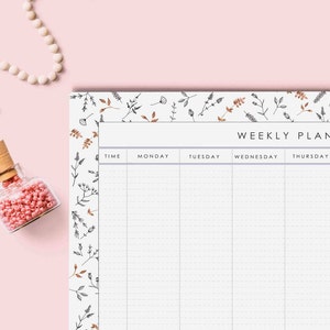 Weekly planner printable Desk Planner 2020 Weekly Planner Pdf Weekly planner A4 and letter size Instant download. image 4