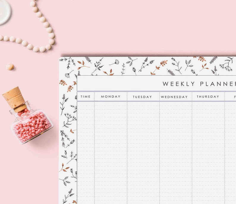 Weekly planner printable Desk Planner 2020 Weekly Planner Pdf Weekly planner A4 and letter size Instant download. image 4