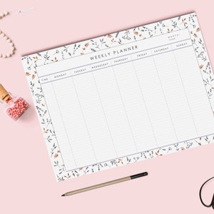 Weekly planner printable Desk Planner 2020 Weekly Planner Pdf Weekly planner A4 and letter size Instant download. image 2