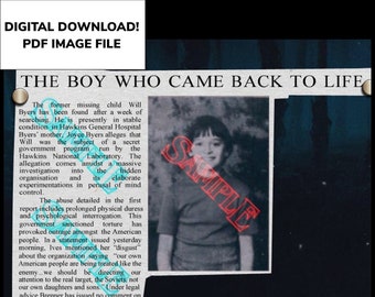 Printable Things, Newspaper Clipping, Replica, Prop, Digital Download