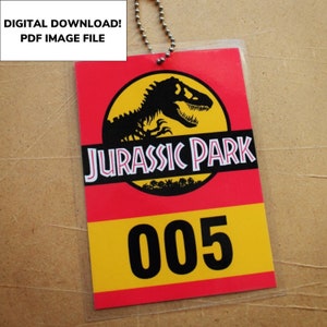 Descarga digital de etiqueta de vehículo de Jurassic Park