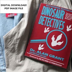 Alan Grant's book cover,  Jurassic Park, Prop, Replica Digital Download