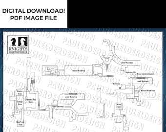 Resident Evil 2, Sewer Map, Prop, Replica, PDF, Digital Download