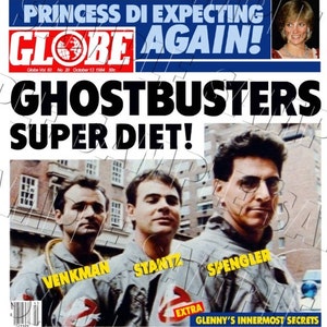 Ghostbusters GLOBE Newspaper cover