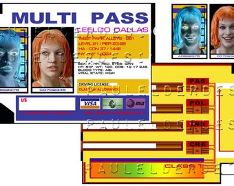 Descarga digital de gráficos multipaso de Leeloo Dallas para réplicas de utilería
