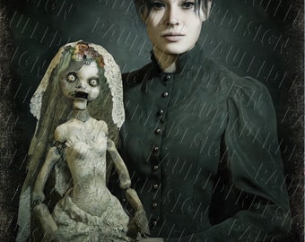 海外作家様のリペイント作品パオラレイナ バイオハザード ヴィレッジ、ドナ ベネビエント、高品質ポートレート