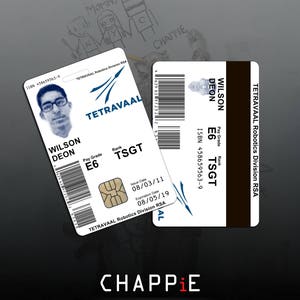 Carte d'identité Chappie et décalque de rejet bonus, téléchargement numérique