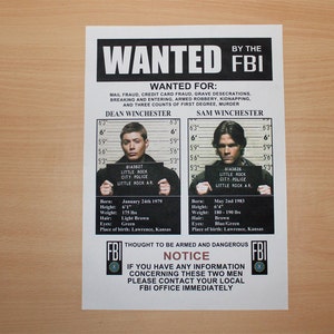 Supernatural Wanted Poster (Folsom Blues) Digital Download