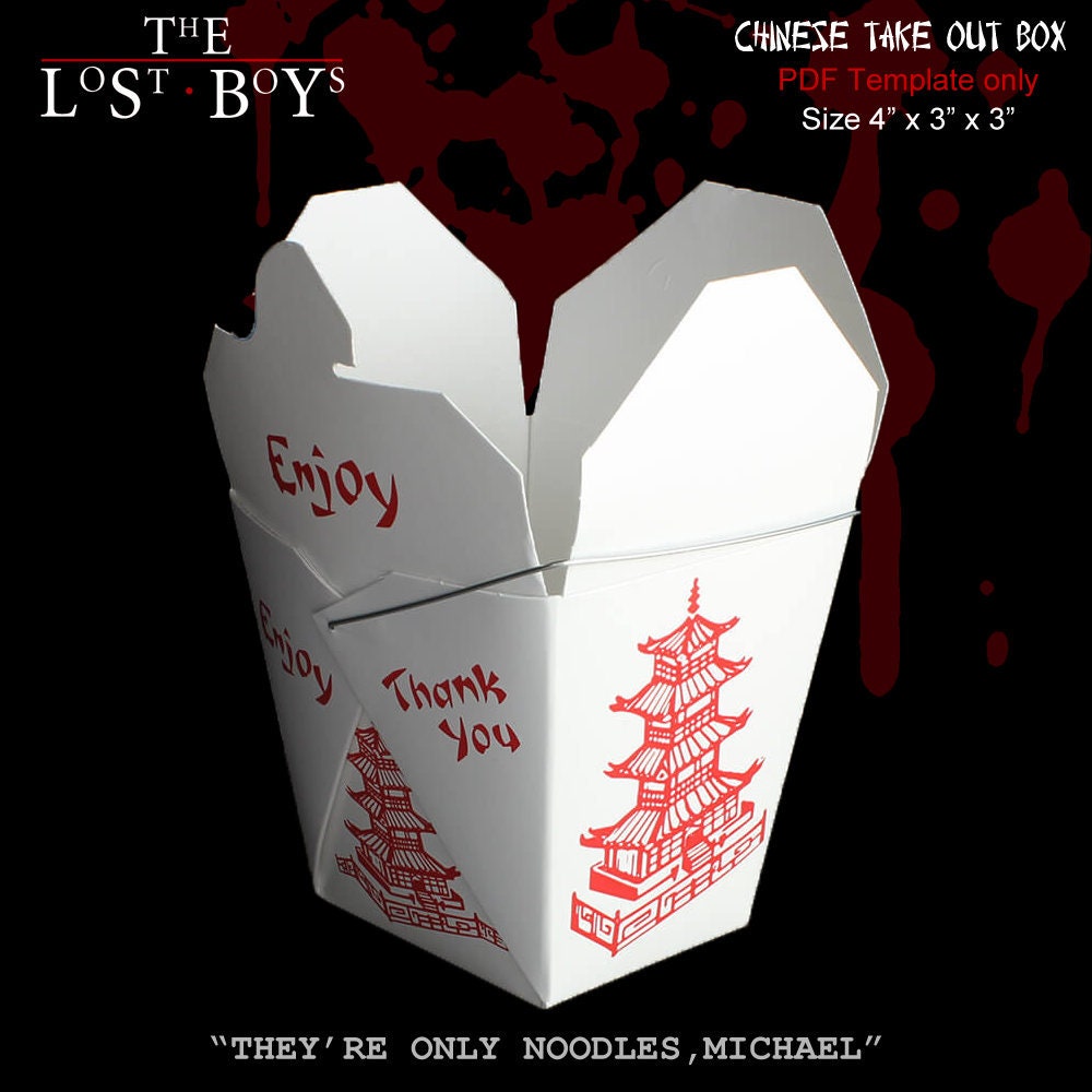 The Lost Boys, Noodle Box, Prop Replica, Template, PDF, Digital