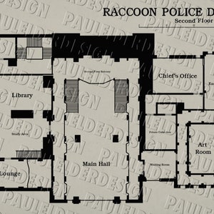 Resident Evil 2, 2nd, 3rd Floor Map, Prop, Réplica, PDF, Descarga digital