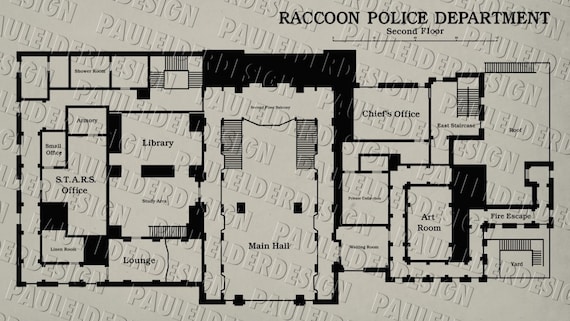 Resident Evil 2 2nd 3rd Floor Map Prop Replica PDF - Etsy