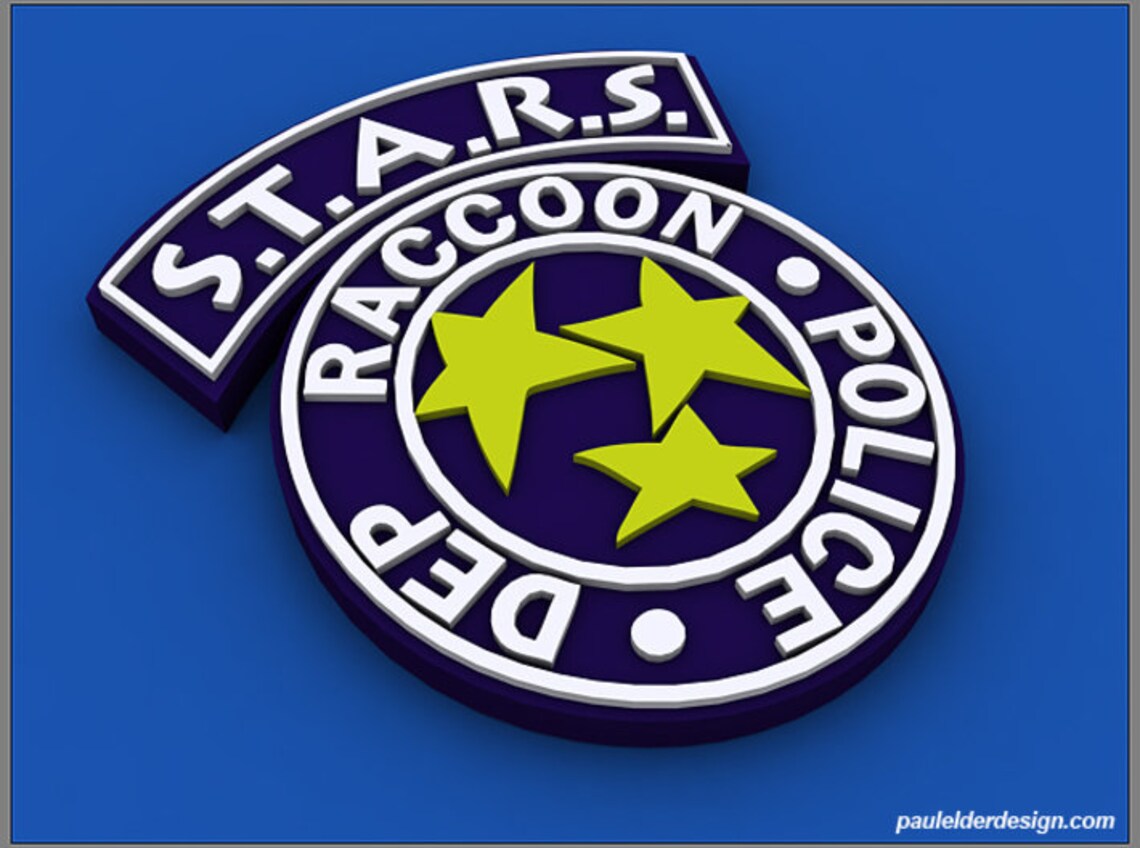 STARS Raccoon Police dept logo prop replica STL File for | Etsy