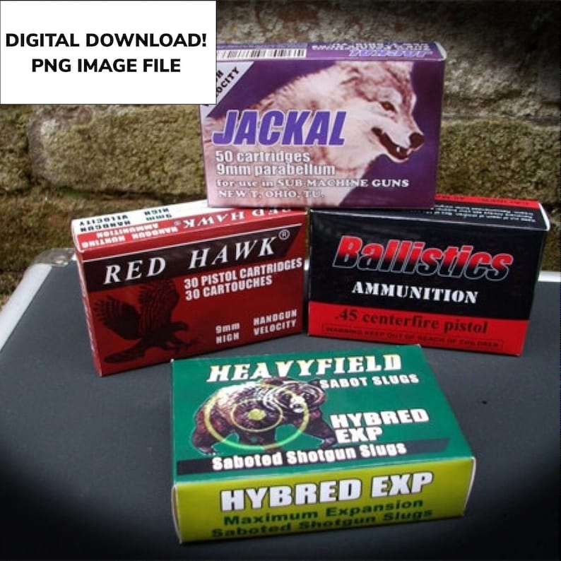 Resident Evil Ammo Boxes and First Aid Label Digital Download 