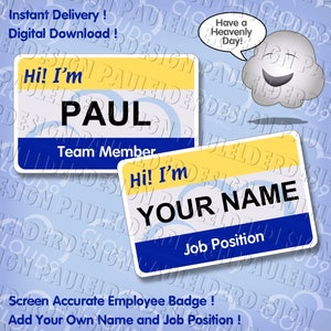 Superstore, Cloud 9, Employee Badge, Prop Replica, Digital Download