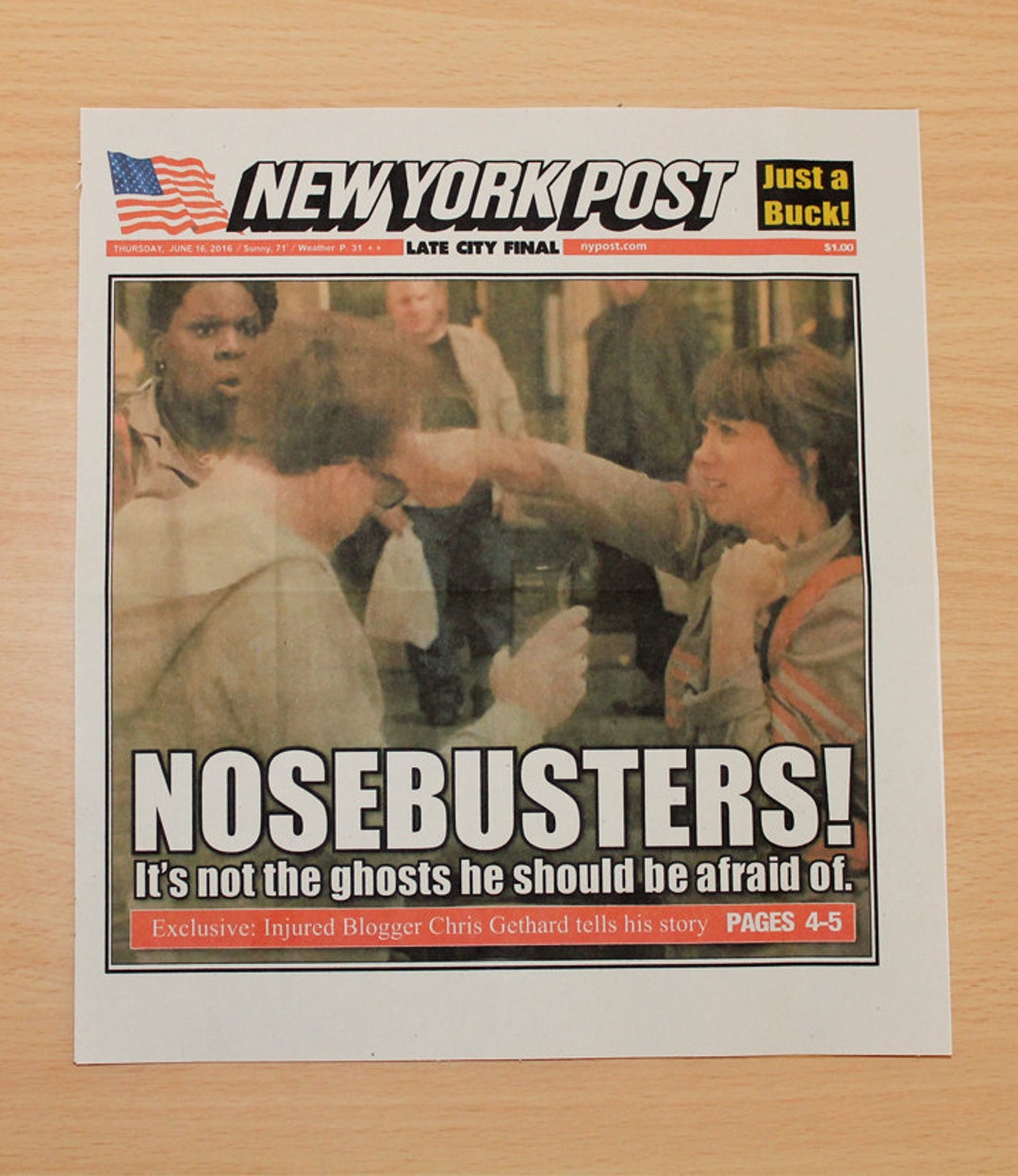 Ghostbusters Newspaper Cover Digital Download - Etsy