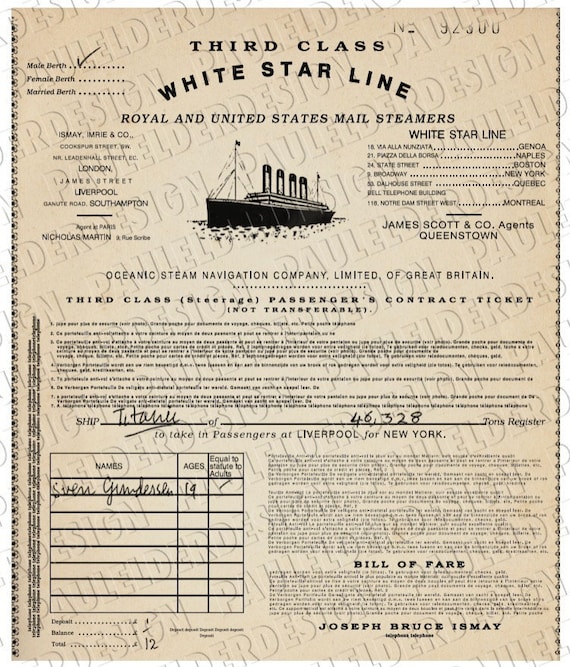 Titanic Ticket