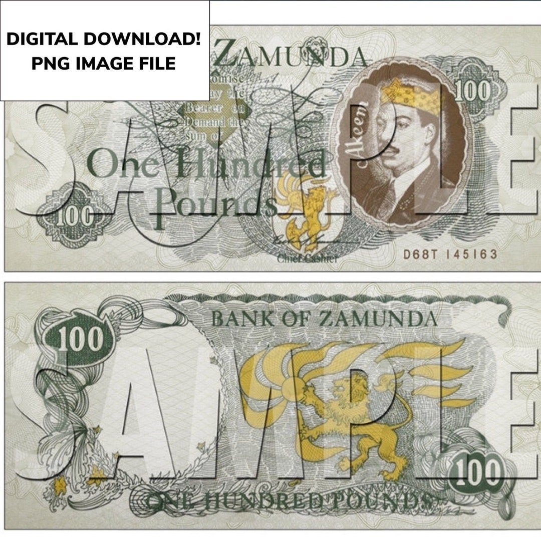 Coming to America Eddie Murphy Bank Note Replica Digital Download