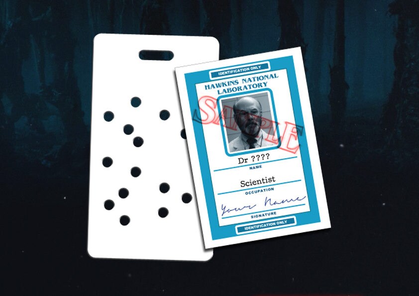Stranger Things Hawkins Laboratory ID Badge Customization