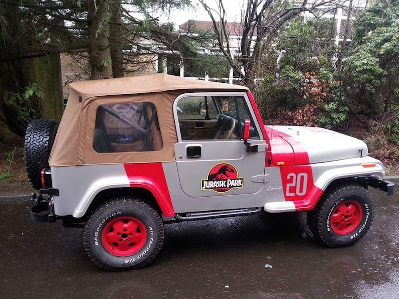 Jurassic Park Jeep Wrangler Decals Accurate Artwork PDF and AI Etsy