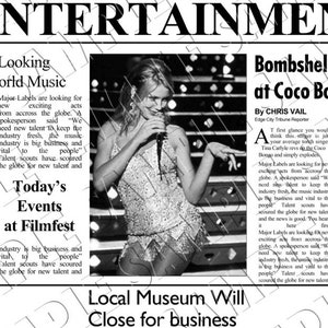 Die Maske, Coco Bongo, Zeitungsausschnitt, Replik Prop, PDF, digitaler Download