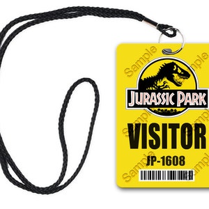 Jurassic Park Visitor Pass, archivos de Photoshop, descarga digital