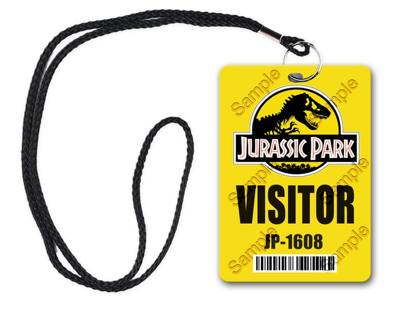 Jurassic Park Visitor Pass, Photoshop Files, Digital Download image 1