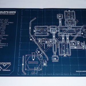 Aliens Hadleys Hope Blueprint Poster Digital Download
