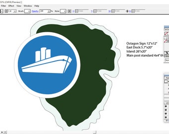 Jurassic Park, East Dock Graphics Adobe Illustrator and PDF Digital Download