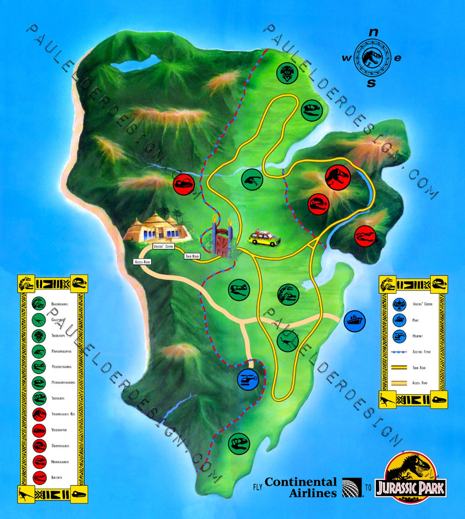 Jurassic Park Brochure Digital Download Etsy Denmark