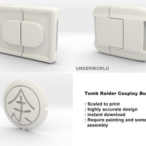 Tomb Raider, Lara Croft, Cosplay, Buckle, STL files for 3D Printing