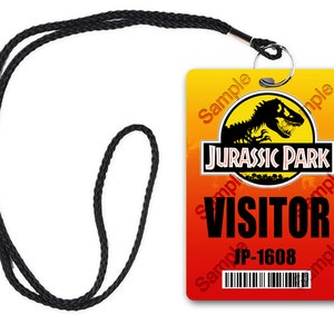 Jurassic Park Visitor Pass, Photoshop Files, Digital Download image 2