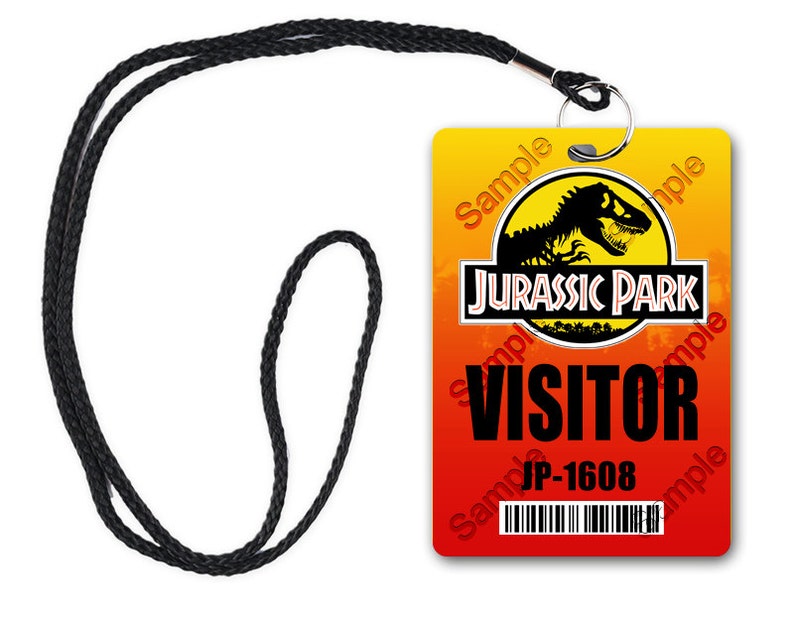 Jurassic Park Visitor Pass, Photoshop Files, Digital Download image 2