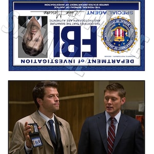 Supernatural FBI Cartes d’identité Castiel Digital Télécharger