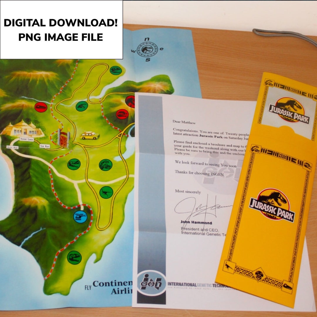 Jurassic Park Brochure Digital Download Etsy