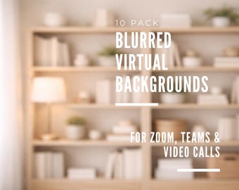 Blurred Virtual Background for Zoom, Google Meet and Teams, Professional Neutral Office Background, Video Call Backdrop