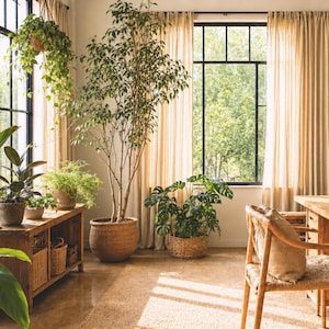 植物をテーマにしたホームオフィス用バーチャル背景、居心地の良い植物のズーム背景、プロフェッショナルなビデオ通話用背景、モバイル＆ぼかし背景