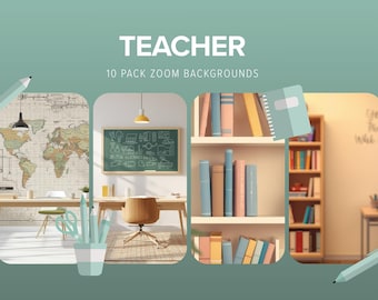 Library Zoom Backgrounds for Teachers | Cozy Library Virtual Background | Teacher Zoom Background Pack | Online Teaching Background