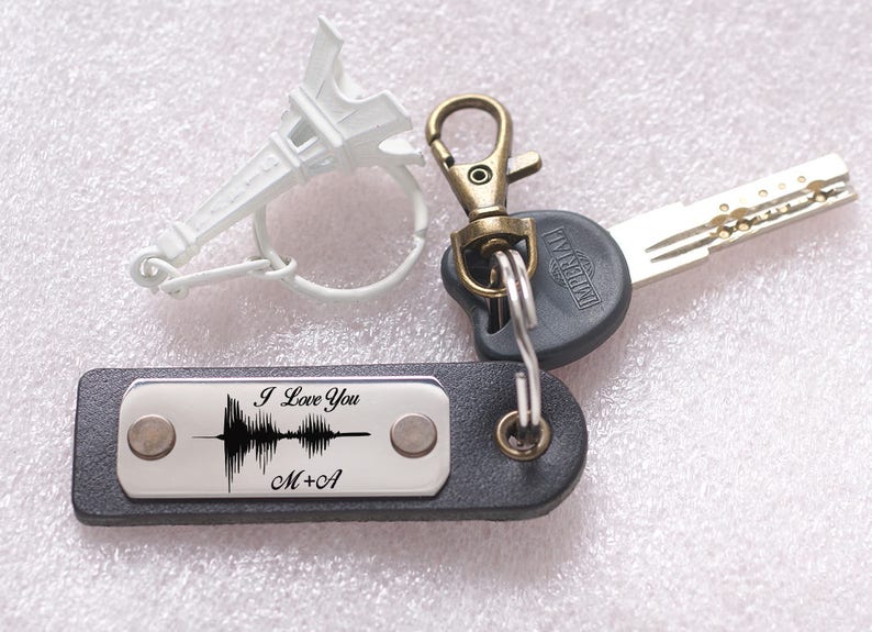 Custom Sound Wave Keychain Personalized mens gift gift for Etsy
